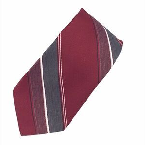 Ketch Striped Tie Red Gray White